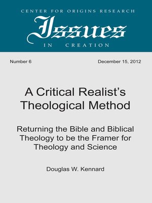 cover image of A Critical Realist's Theological Method